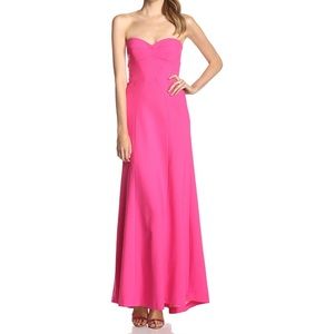 BCBGMAXAZRIA Strapless Bustier Gown